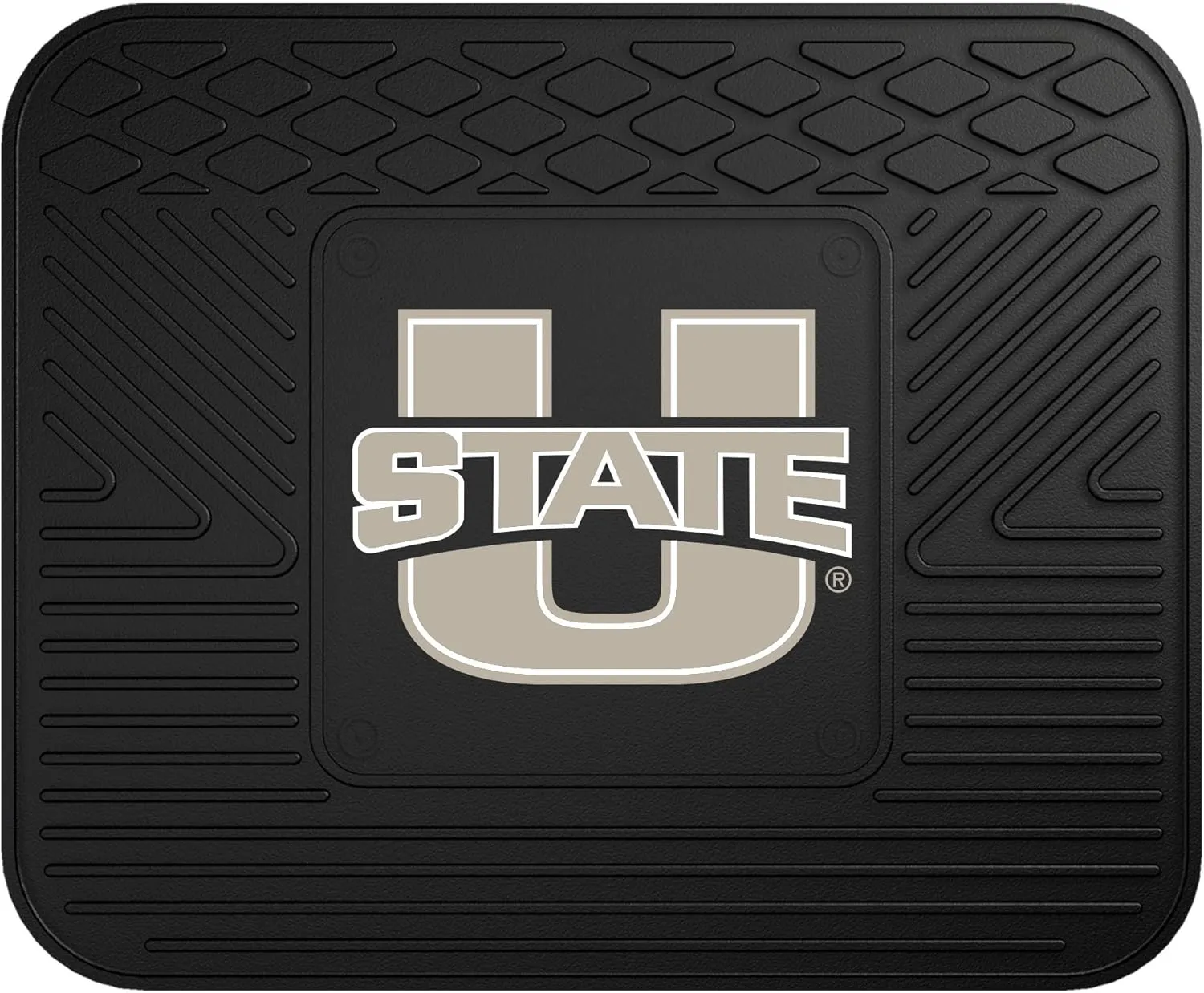 FANMATS 11845 Utah State Aggies Back Row Utility Car Mat - 1 Piece - 14in. x 17in., All Weather Protection, Universal Fit, Molded Team Logo