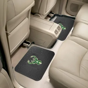 FANMATS 12378 NBA Milwaukee Bucks Back Row Utility Car Mats - 2 Piece Set, 14in. x 17in., All Weather Protection, Universal Fit, Deep Resevoir Design, Molded Team Logo