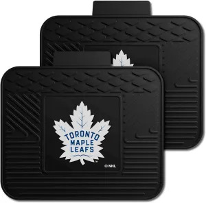FANMATS - 12402 NHL Toronto Maple Leafs Vinyl 2-Pack Utility Mats Black 14"x17"