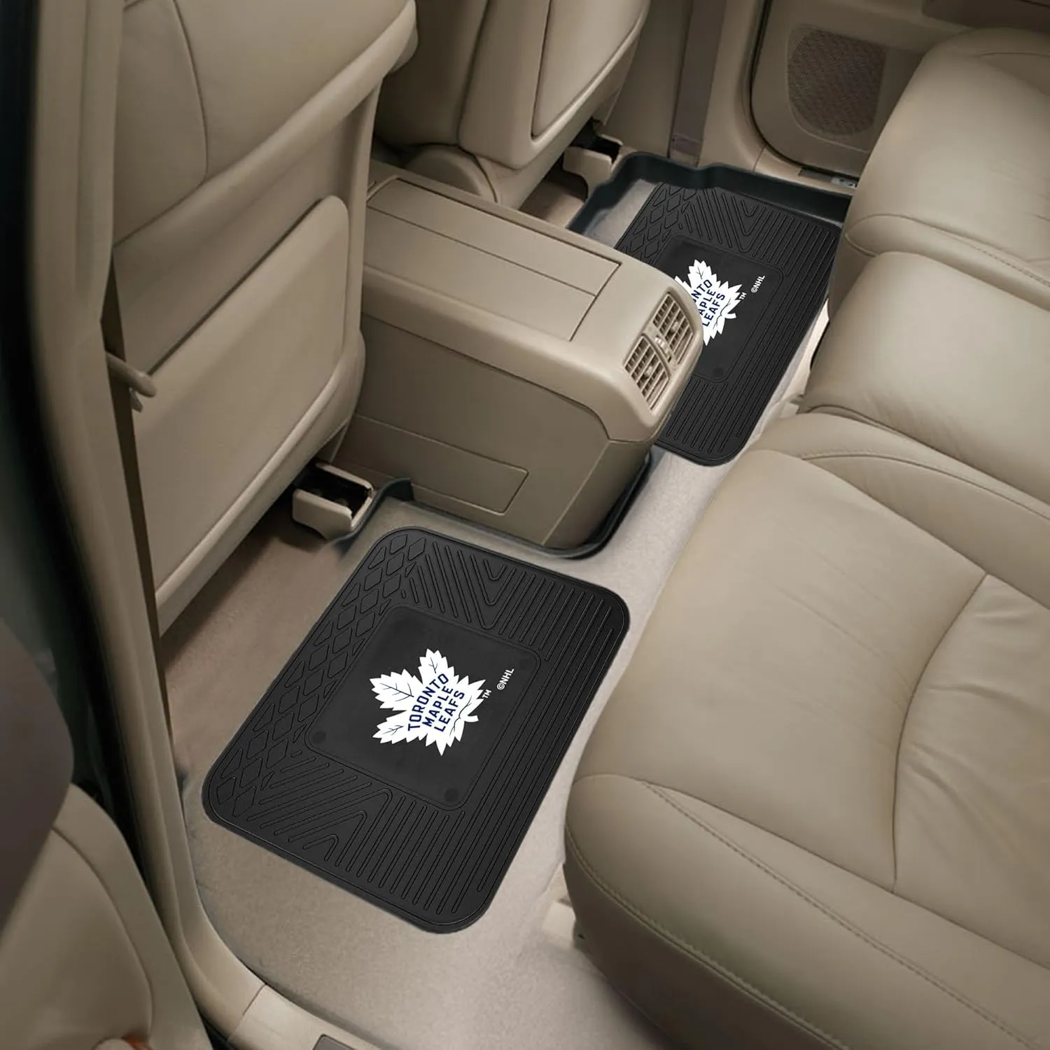 FANMATS - 12402 NHL Toronto Maple Leafs Vinyl 2-Pack Utility Mats Black 14"x17"