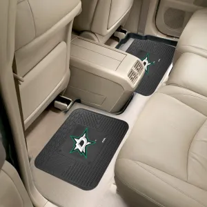 FANMATS 12420 NHL Dallas Stars Back Row Utility Car Mats - 2 Piece Set, 14in. x 17in., All Weather Protection, Universal Fit, Deep Resevoir Design, Molded Team Logo