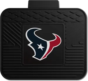 FANMATS 9968 Houston Texans Back Row Utility Car Mat - 1 Piece - 14in. x 17in., All Weather Protection, Universal Fit, Molded Team Logo