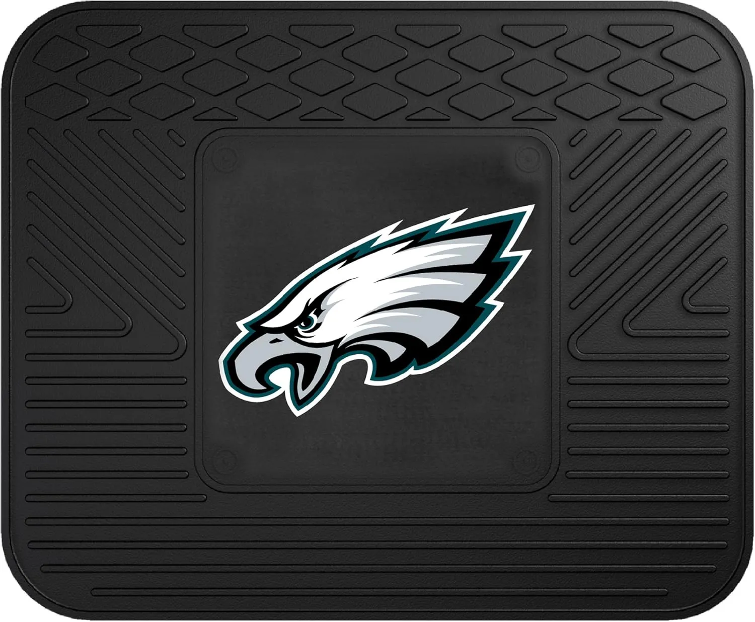 FANMATS 9988 Philadelphia Eagles Back Row Utility Car Mat - 1 Piece - 14in. x 17in., All Weather Protection, Universal Fit, Molded Team Logo