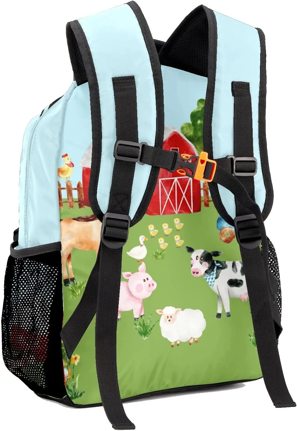 Farm Horse Cow Pig Personalized Kids School Backpack Custom Name for Boys Girls Primary Daypack Bookbag Travel Bag