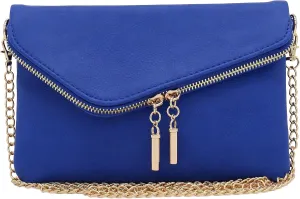 FashionPuzzle Envelope Wristlet Clutch Crossbody Bag with Chain Strap