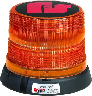 Federal Signal 251121-02 UltraStar US5 Strobe Beacon, Class 2, Permanent/1" Pipe Mount with Short, Amber Dome