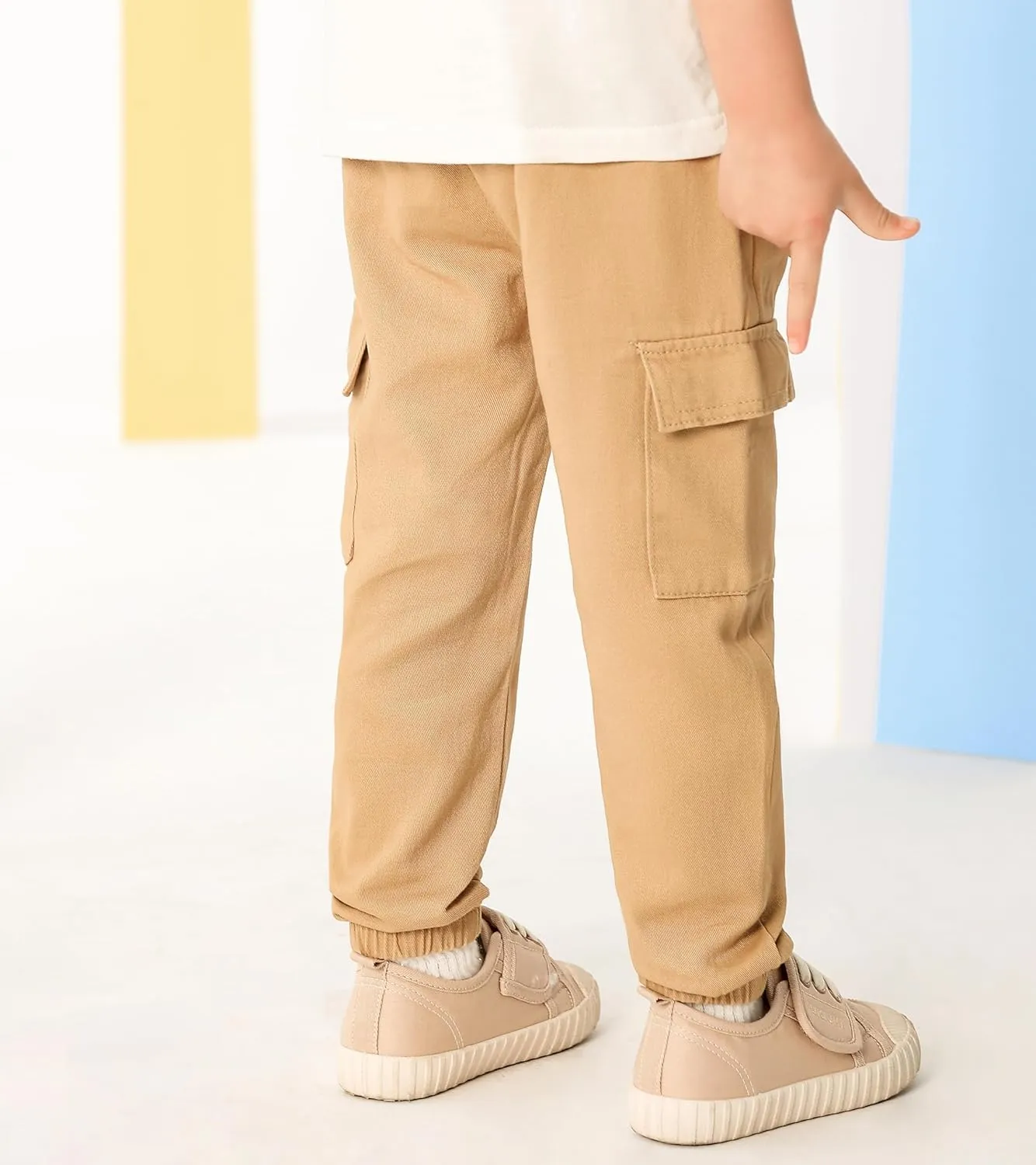 Feidoog Toddler Baby Boys 2/3 Pack Sweatpants Solid Cotton Elastic Waist Trousers Active Jogger Pants