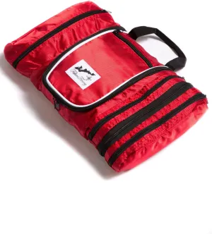 Fishers Finery Hanging Toiletry Organizer Portable Makeup Bag Shower Bag (Red)