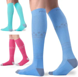 FITRELL 3 Pairs Compression Socks for Women and Men 20-30mmHg-Circulation Support Socks