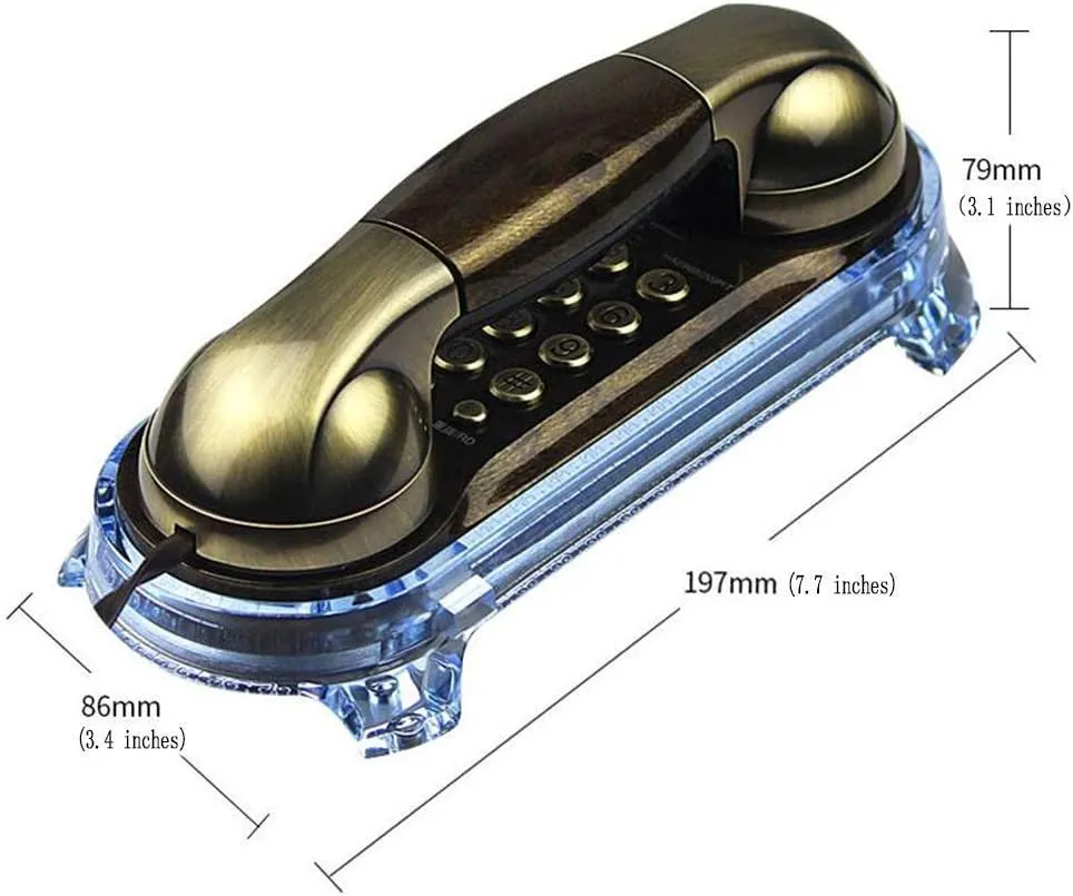 Fixed Wired Telephone Retro landline Home Wall-Mounted Single Antique Small