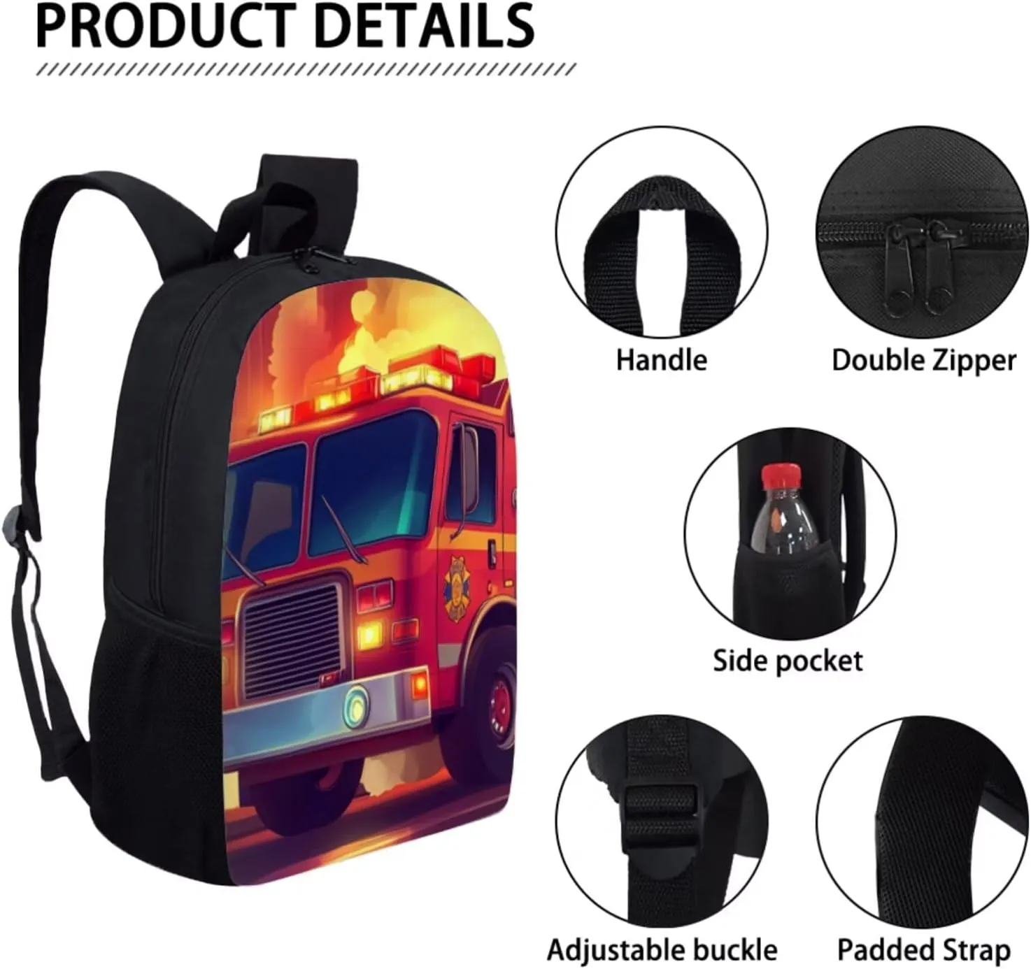FKELYI 3pcs/set Kids School Bags Shoulder Backpack for Girls Boys Primary Schoolbags with Thermal Lunch Box Pencil Holder