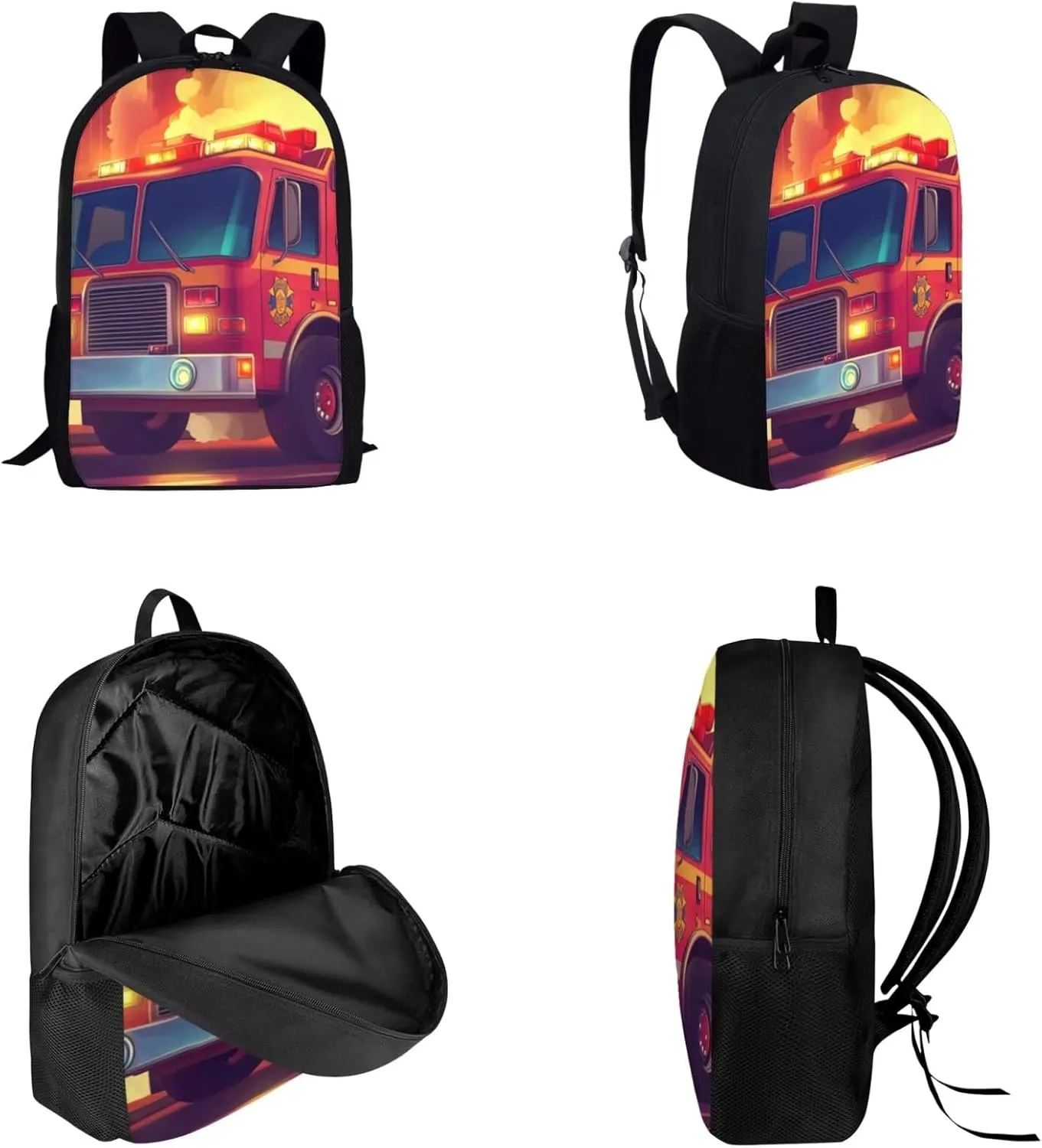 FKELYI 3pcs/set Kids School Bags Shoulder Backpack for Girls Boys Primary Schoolbags with Thermal Lunch Box Pencil Holder