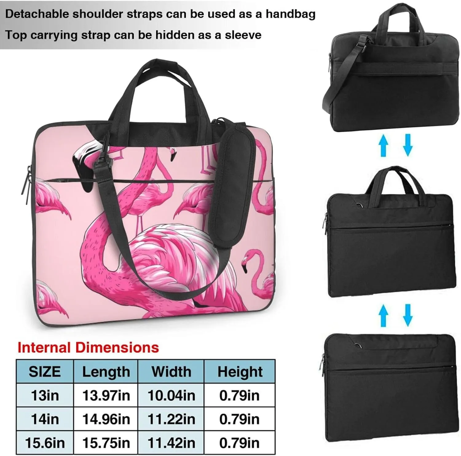 Flaming Printed Laptop Tote Bag, Laptop Tote Bag, Travel Bag, Business Computer Bag, Work Bag for Men and Women