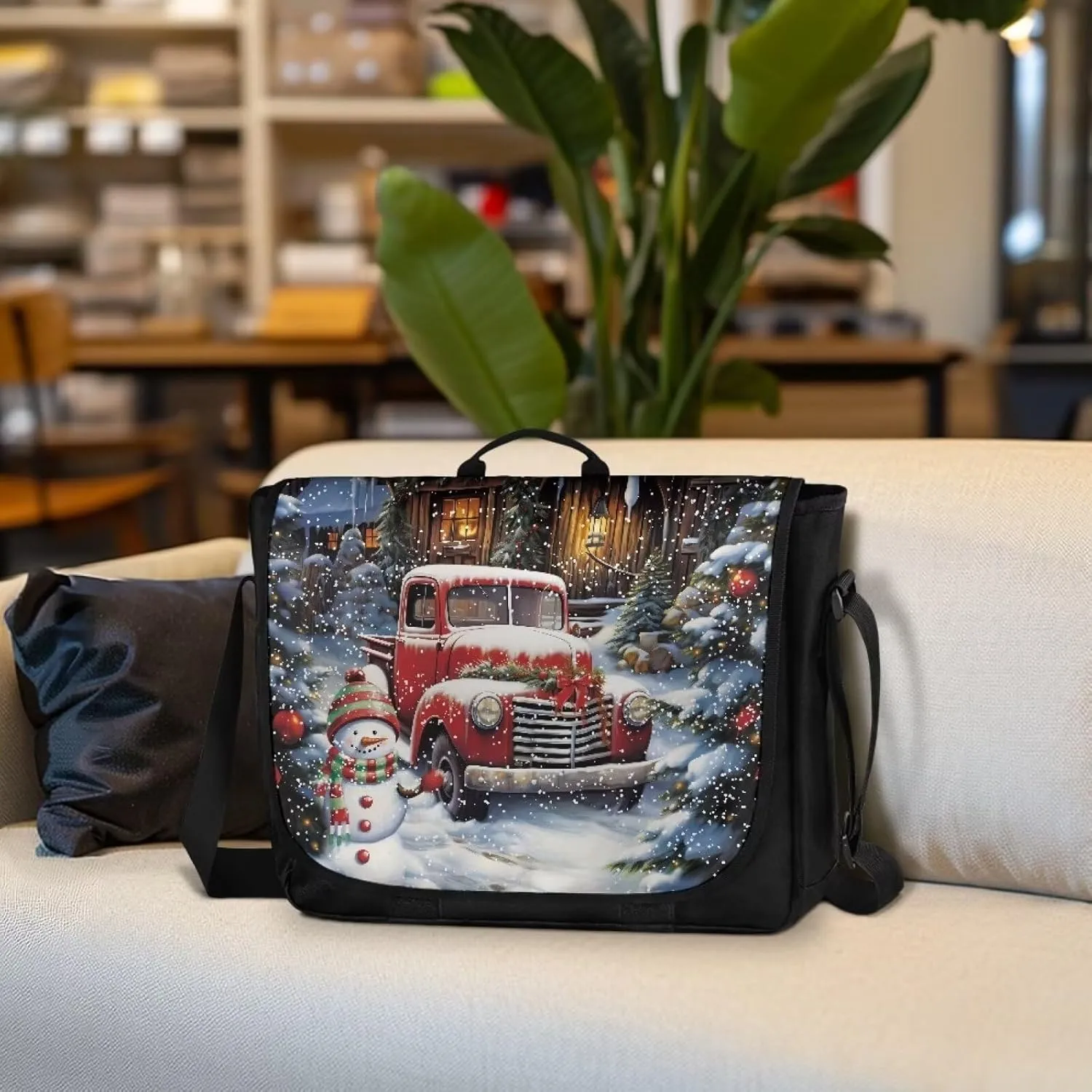 Flap Crossbody Bag for Women, Flapover Cross Body Shoulder Bag Top Handle RFID Blocking Pocket Laptop Handbag