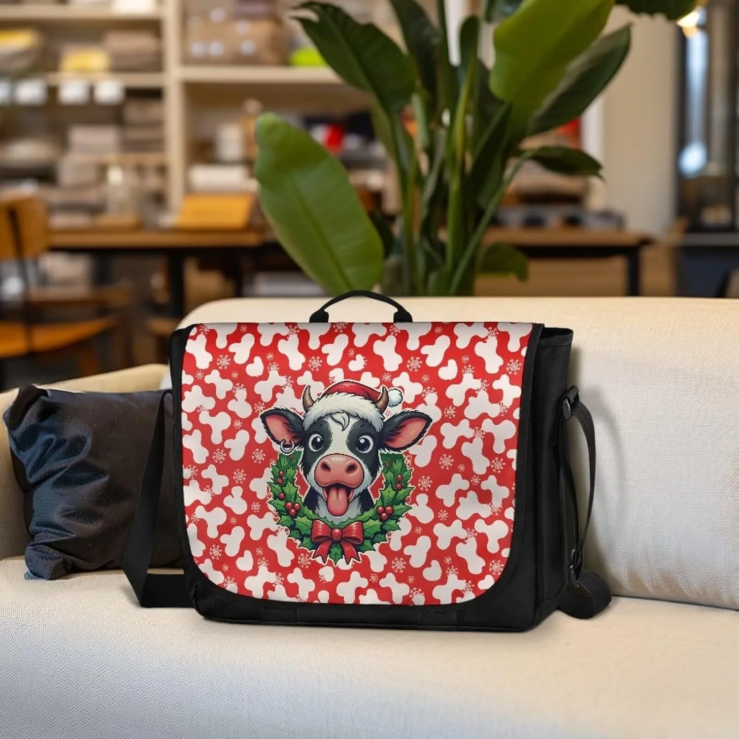 Flap Crossbody Bag for Women, Flapover Cross Body Shoulder Bag Top Handle RFID Blocking Pocket Laptop Handbag