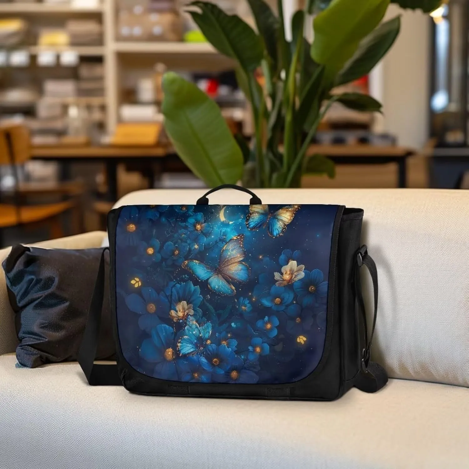 Flap Crossbody Bag with Adjustable Straps, Soft Flapover Cross Body Shoulder Designer Bag Laptop Handbags