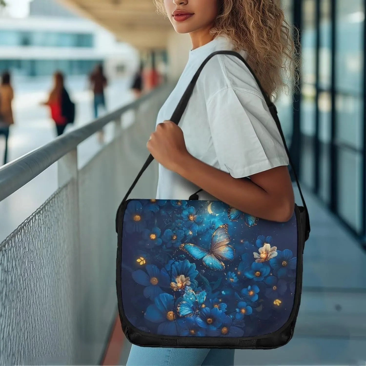 Flap Crossbody Bag with Adjustable Straps, Soft Flapover Cross Body Shoulder Designer Bag Laptop Handbags