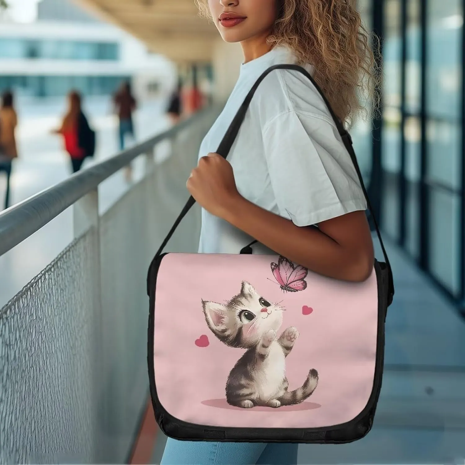 Flap Crossbody Bag with Adjustable Straps, Soft Flapover Cross Body Shoulder Designer Bag Laptop Handbags