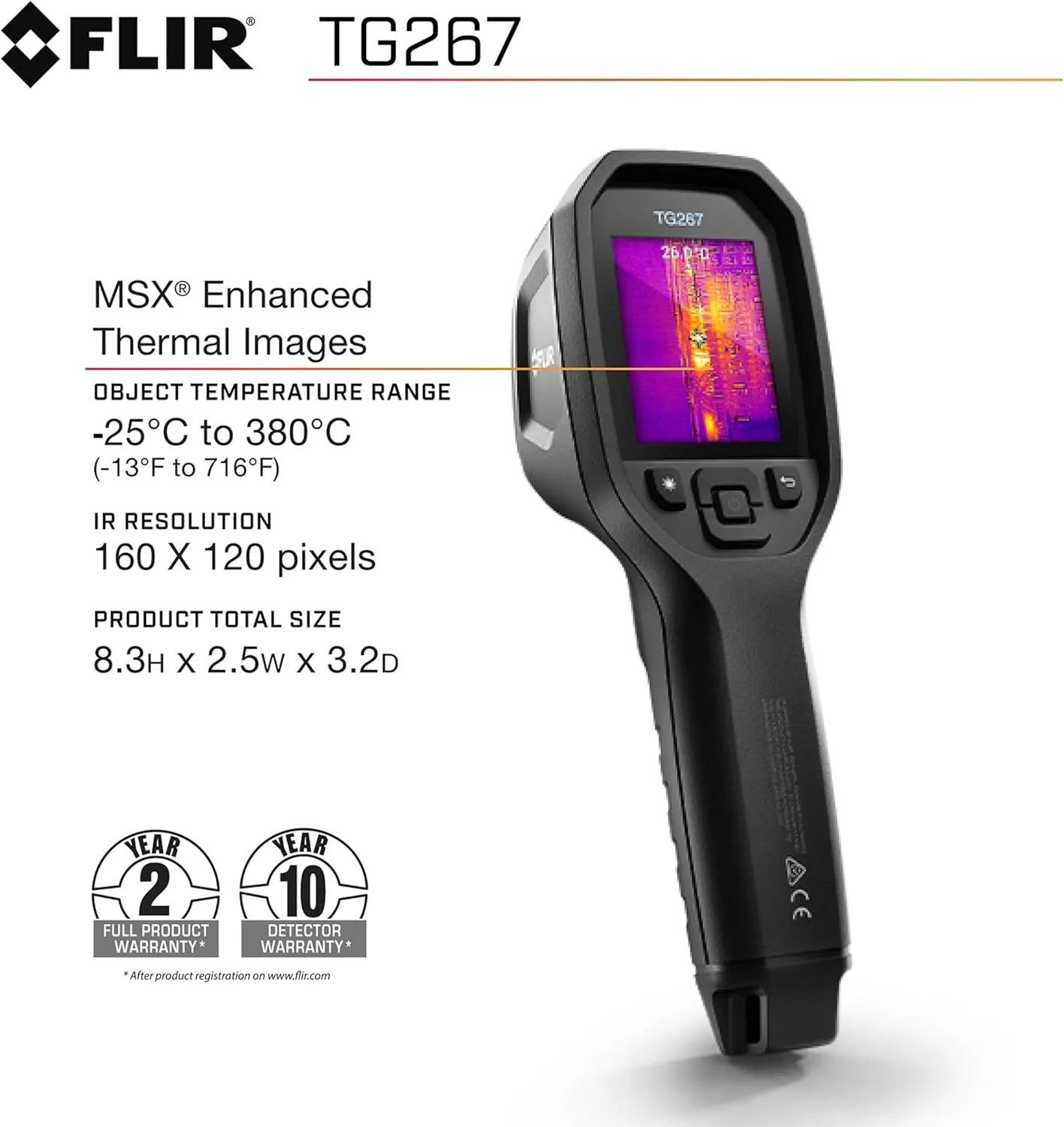 FLIR TG267 Thermal Camera & Klein Tools ET140 Pinless Moisture Meter for Non-Destructive Moisture Detection in Drywall, Wood, and Masonry; Detects up to 3/4-Inch Below Surface