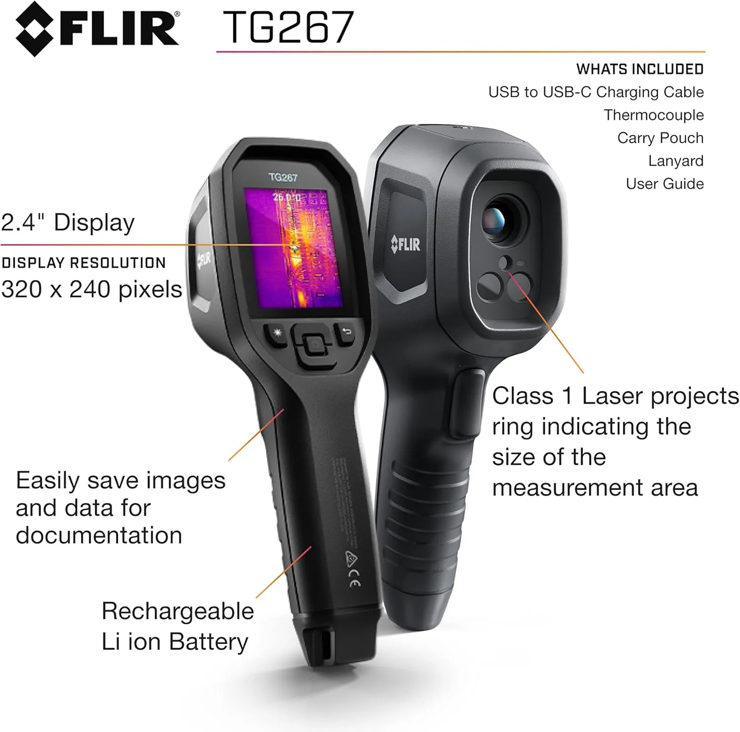 FLIR TG267 Thermal Camera & Klein Tools ET140 Pinless Moisture Meter for Non-Destructive Moisture Detection in Drywall, Wood, and Masonry; Detects up to 3/4-Inch Below Surface