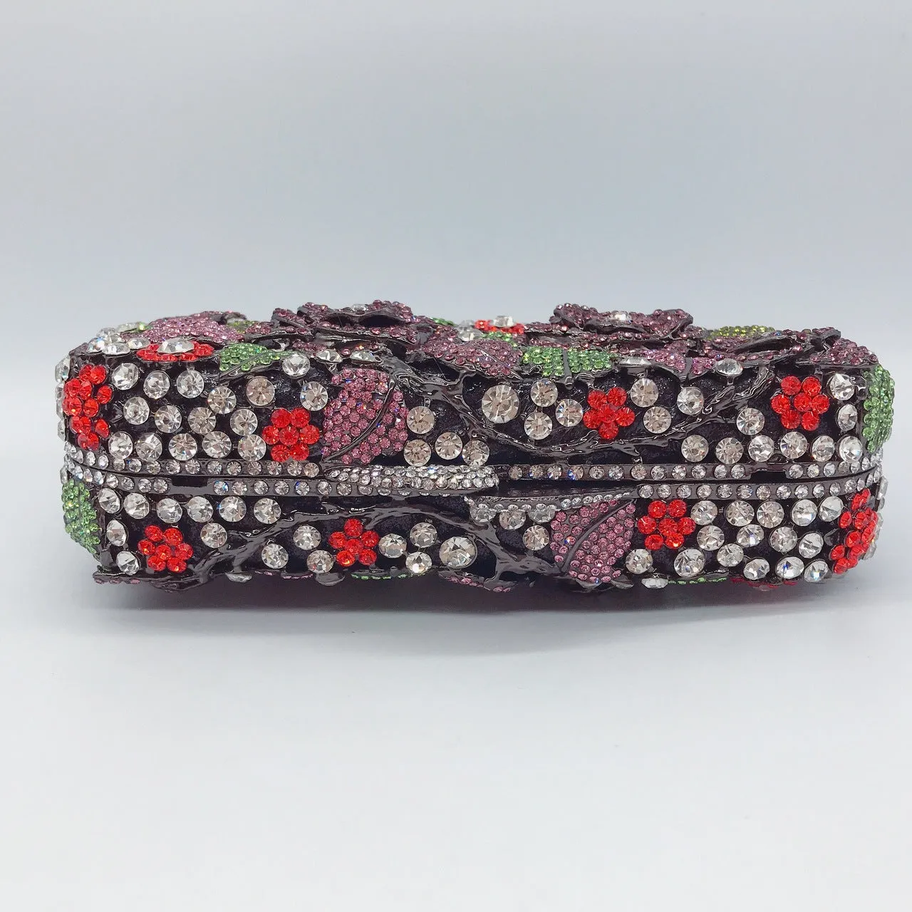 Floral Crystal Clutch Purse for Wedding Guest