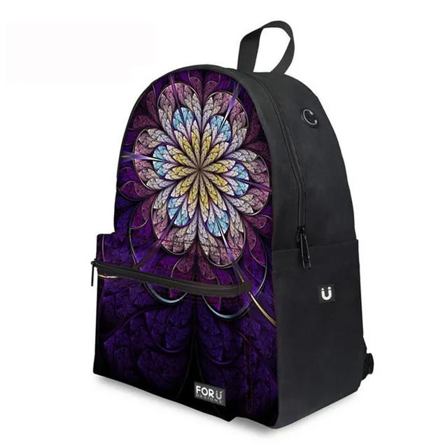 Flower Floral - Middle School Bag
