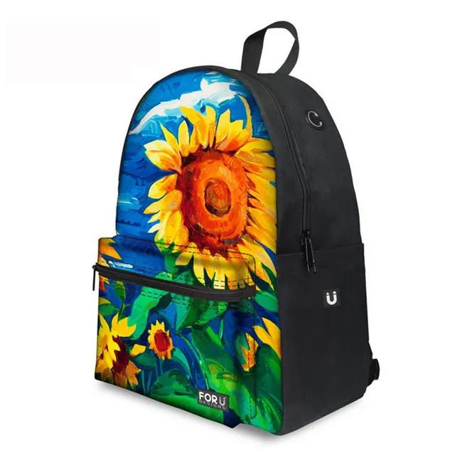 Flower Floral - Middle School Bag