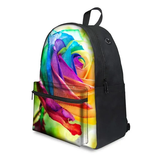 Flower Floral - Middle School Bag