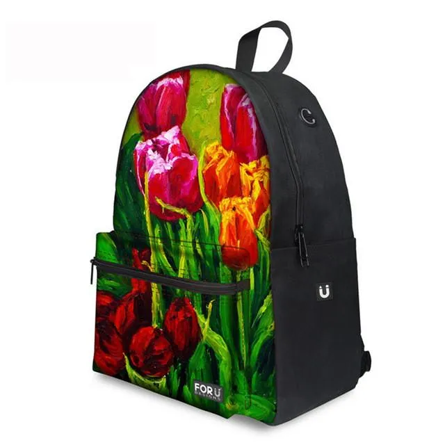 Flower Floral - Middle School Bag