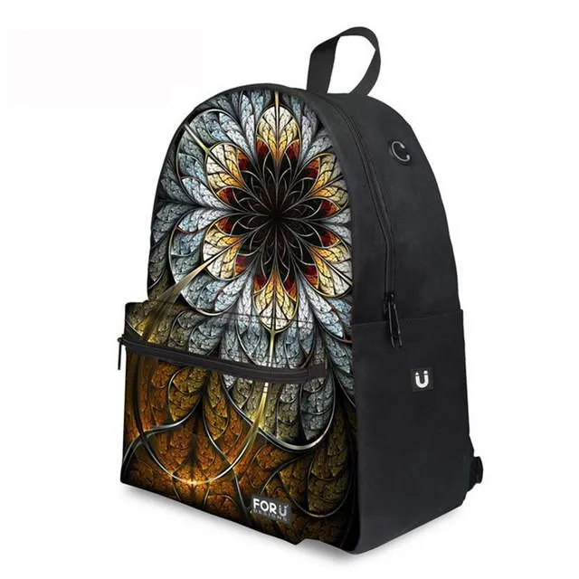 Flower Floral - Middle School Bag