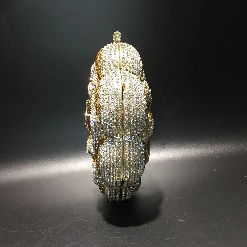 Flower Luxury Rhinestone Clutch Purse for Wedding