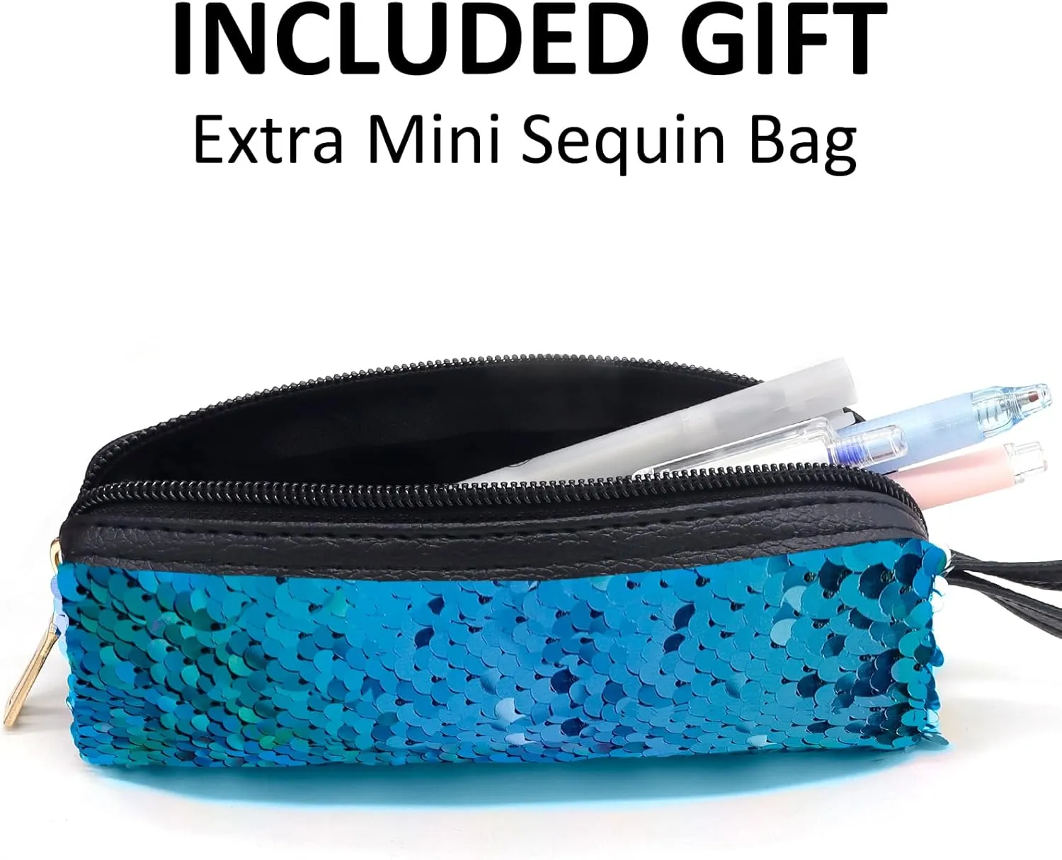 Fmeida Reversible Sequin School Backpack Lightweight Little Kid Book Bag for Preschool Kindergarten Elementary - Blue&Green