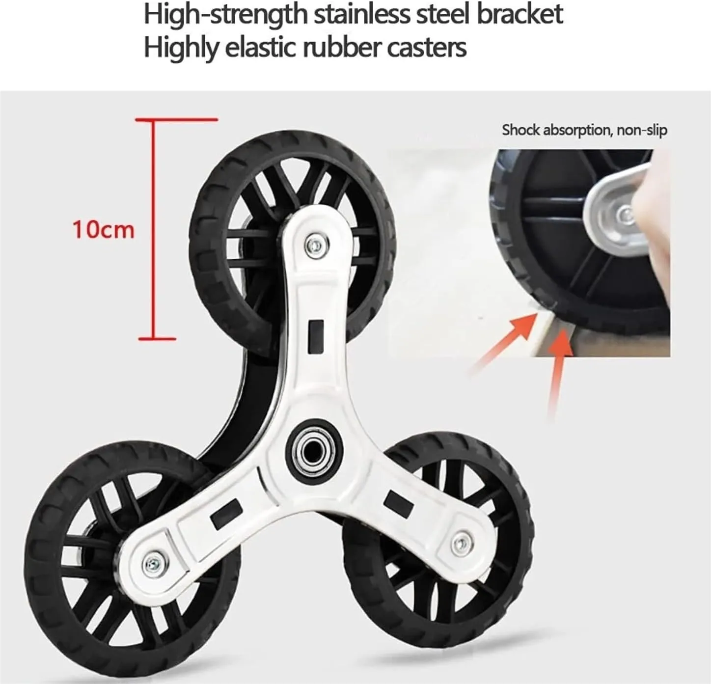 Folding Shopping Cart, Foldable Detachable 6 Rubber Wheels 2 Swivel Casters Shockproof Climbing Stair Heavy Duty Trolley Bag Grocery Utility Carts(Blue)
