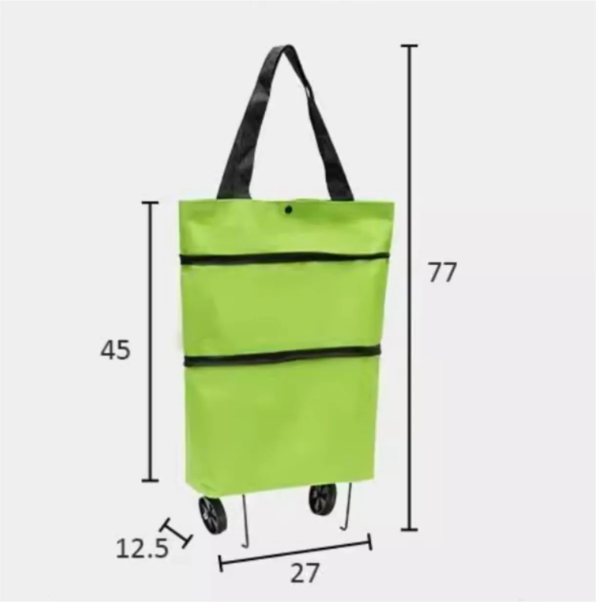 Folding Shopping Cart, Trolley Shopping Trolley Replacement Bag with 2 Wheels Foldable Reusable Shopping Bag Luggage Bag Stair Cart Grocery Utility Carts(Yellow)