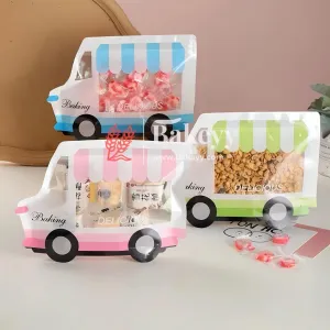 Food Truck Shaped Stand Up Pouch with Zip Lock|  Cute & Reusable |Packaging for Snacks and Treats |Pack Of 50