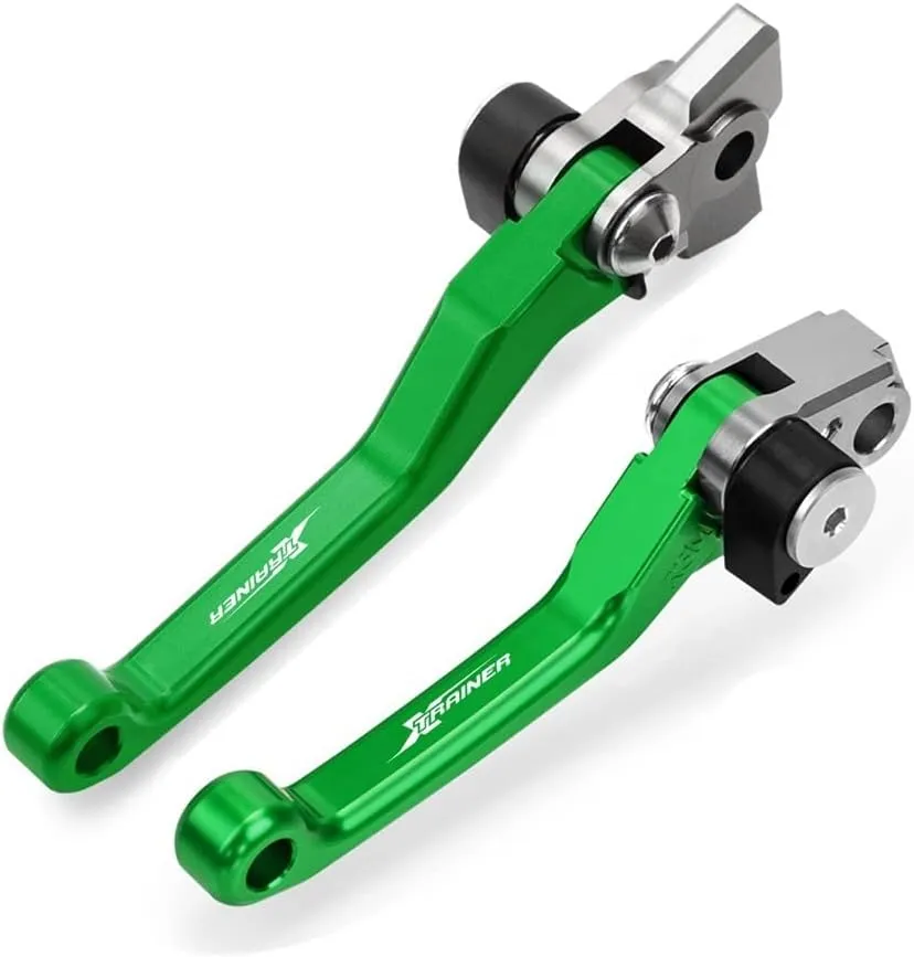 for BETA XTRAINER 2015 2016 2017 2018 Motocross Dirt Bike CNC Aluminum Brake Clutch Levers Foldable Lever Motorcycle Pivot Lever Motorcycle Hand Levers(Green)