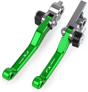 for H&usqvarna FX450 2017 2018 2019 2020 2021 Motocross Dirt Bike CNC Aluminum Brake Clutch Levers Foldable Lever Motorcycle Pivot Lever Lever Handle(Green)