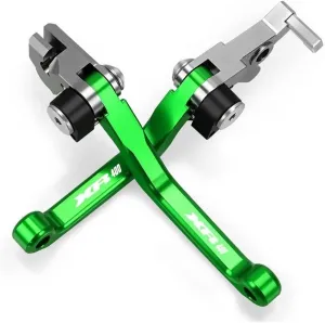 for Hon&da XR400 Motard 2005-2008 2007 Motocross Dirt Bike CNC Aluminum Brake Clutch Levers Foldable Lever Motorcycle Pivot Lever Lever (Color : Green)