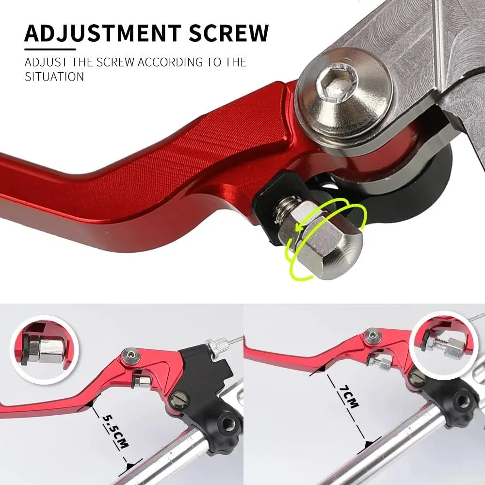 for Hon&da XR400 Motard 2005-2008 2007 Motocross Dirt Bike CNC Aluminum Brake Clutch Levers Foldable Lever Motorcycle Pivot Lever Lever (Color : Green)