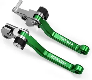for K&awasaki KDX125SR 1990-1999 1998 Motocross Dirt Bike CNC Aluminum Brake Clutch Levers Foldable Lever Motorcycle Pivot Lever Lever Handle(Green)