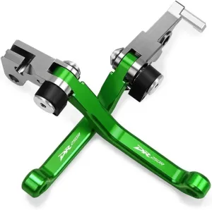 for Suzuki DR250R DR 250R 1997 1998 1999 2000 Motocross Dirt Bike CNC Aluminum Brake Clutch Levers Foldable Lever Motorcycle Pivot Lever Lever Handle(Green)