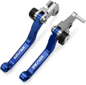 for Suzuki RMX250R RMX250S 1996 Motocross Dirt Bike CNC Aluminum Brake Clutch Levers Foldable Lever Motorcycle Pivot Lever Lever Handle(Blue)