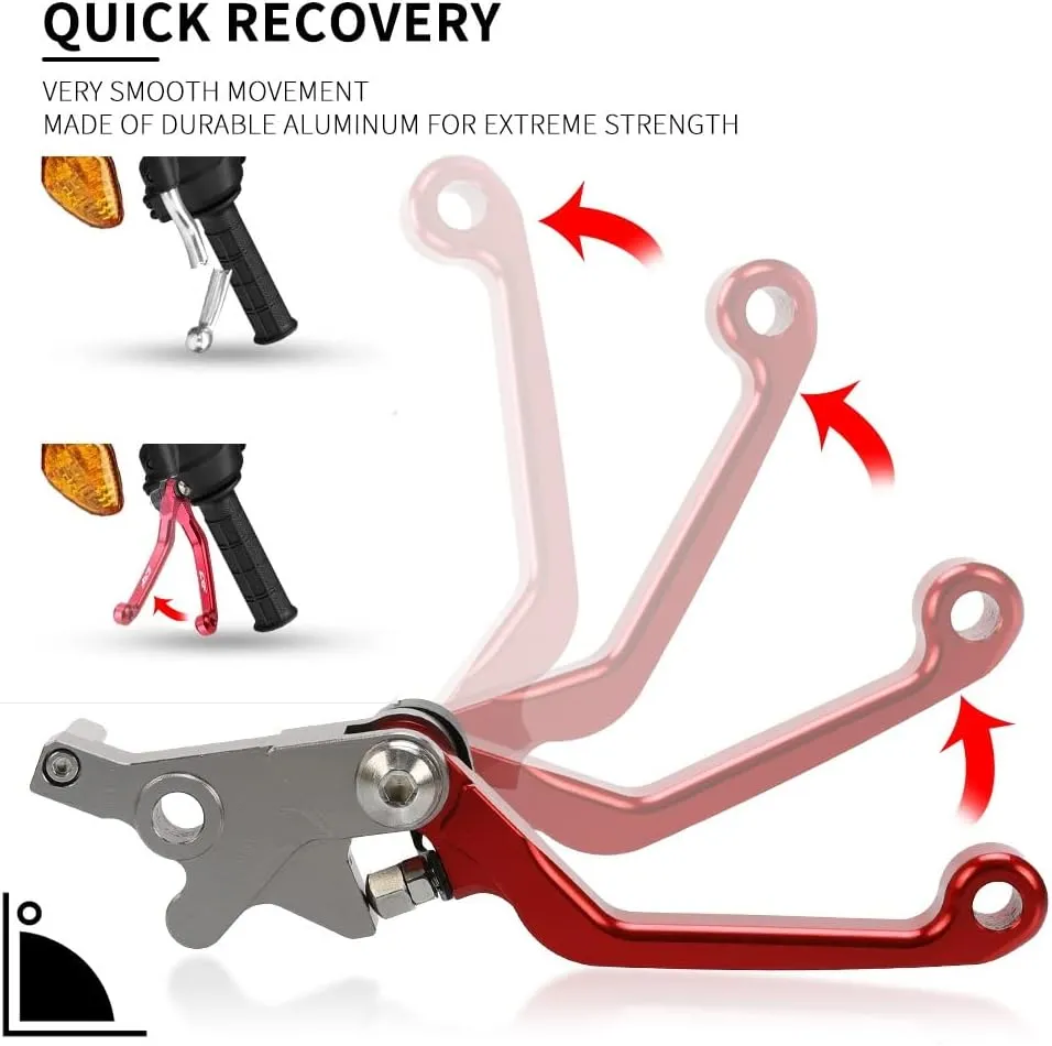 for Yama&ha WR250F WR 250F 2001-2015 2014 2013 2012 Motocross Dirt Bike CNC Aluminum Brake Clutch Levers Foldable Lever Motorcycle Pivot Lever Lever Handle(Black)