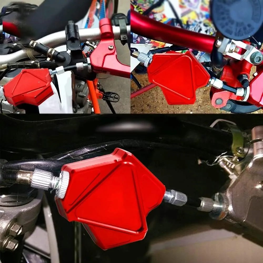 for Yama&ha XG250 Tricker 2004-2010 2009 Motocross Foldable Brake Clutch Levers Easy Pull Cable System Stunt Clutch Lever CNC Accessories Lever Handle(Orange)