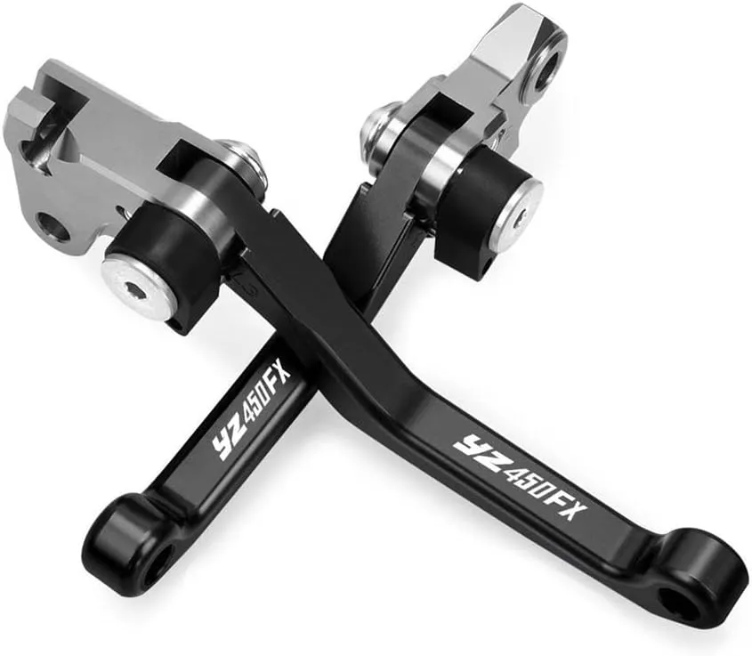 for Yama&ha YZ450FX 2015 2016 2017 2018 Motocross Dirt Bike CNC Aluminum Brake Clutch Levers Foldable Lever Motorcycle Pivot Lever Lever Handle(Black)