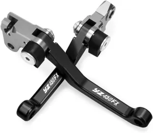 for Yama&ha YZ450FX 2015 2016 2017 2018 Motocross Dirt Bike CNC Aluminum Brake Clutch Levers Foldable Lever Motorcycle Pivot Lever Lever Handle(Black)