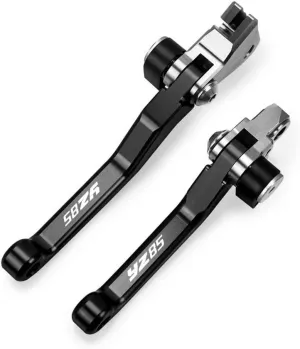 for Yama&ha YZ85 2015 2016 2017 2018 2019 2020 2021 2022 Motocross Dirt Bike CNC Aluminum Brake Clutch Levers Foldable Lever Motorcycle Pivot Lever Lever Handle(Black)