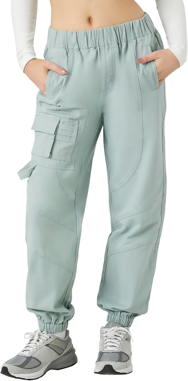 Forever 21 Women's Twill Cargo Joggers