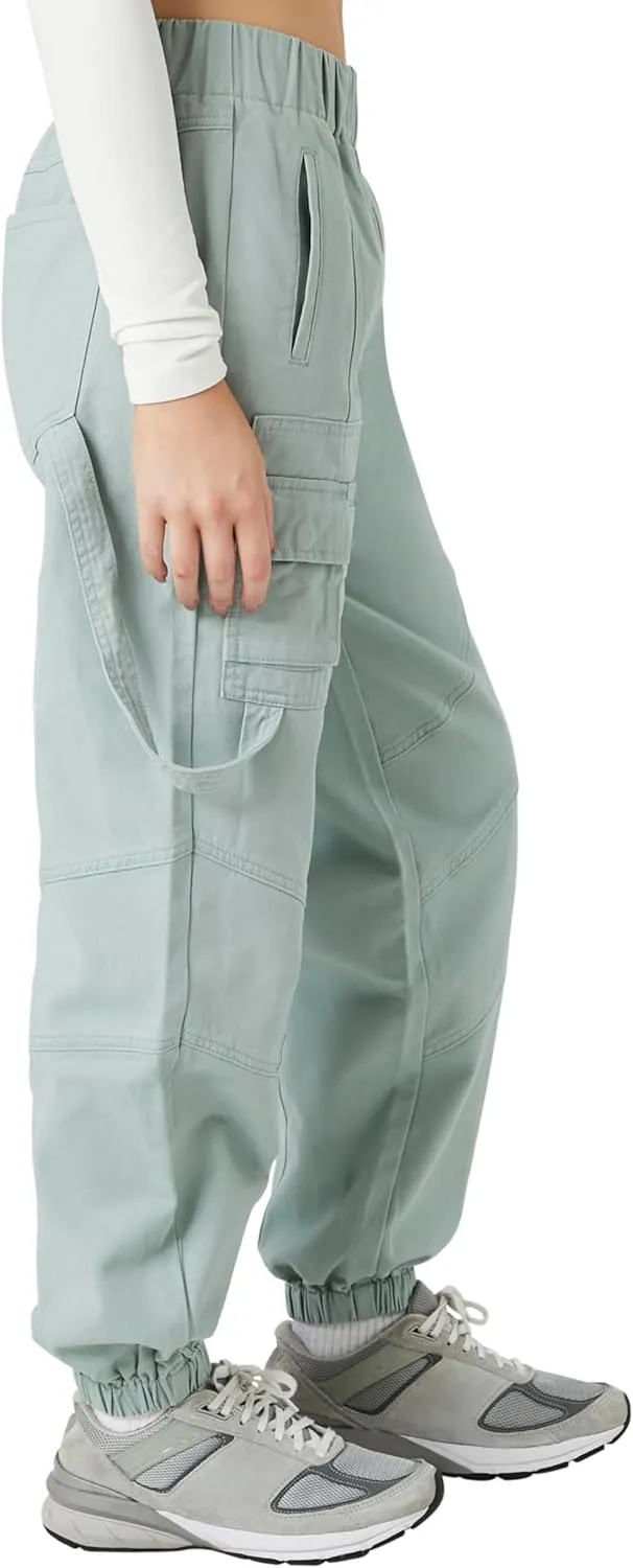 Forever 21 Women's Twill Cargo Joggers