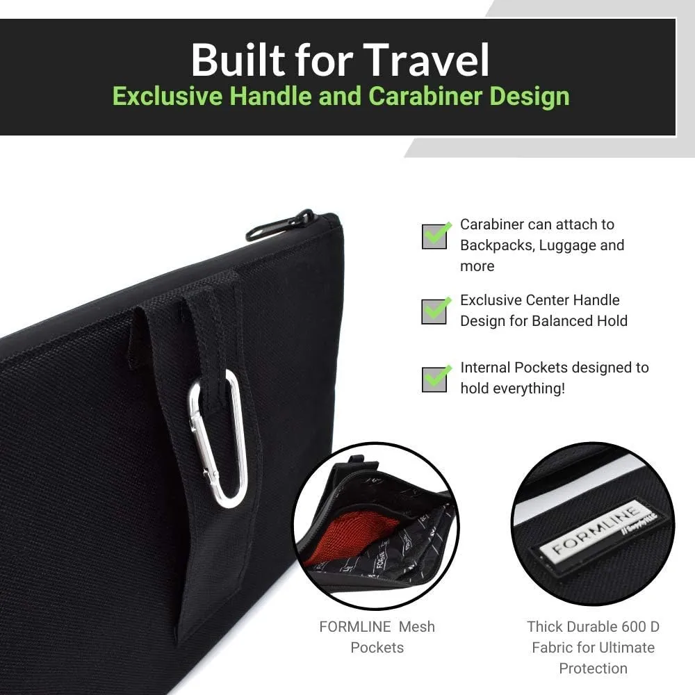 Formline Elite Smell Proof Bag - 9" x7" - Double the Odor Proof Lining with Patent Pending Center Divider Design - Eliminates All Scents - Zipper Closure Top Keeps Products Discreet and Secure
